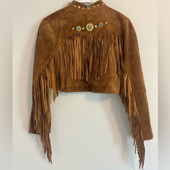 julian k Jackets & Blazers - Brown Suede Fringe Jacket